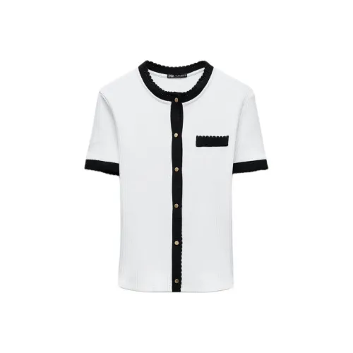 ZARA Белый Женские Трикотаж