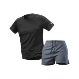 Black Grey (Чёрный топ + Серые шорты)