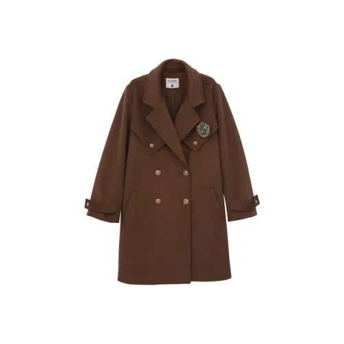 SNBL Пальто Женское Шоколадно-Коричневый