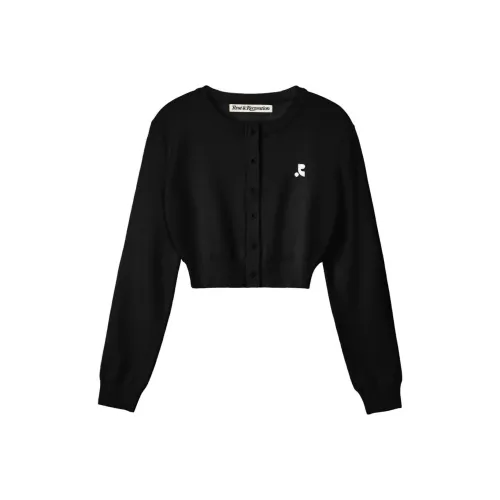 Rest Recreation SS24 Crop KNIT Кардиган Трикотаж Женский Черный Черный