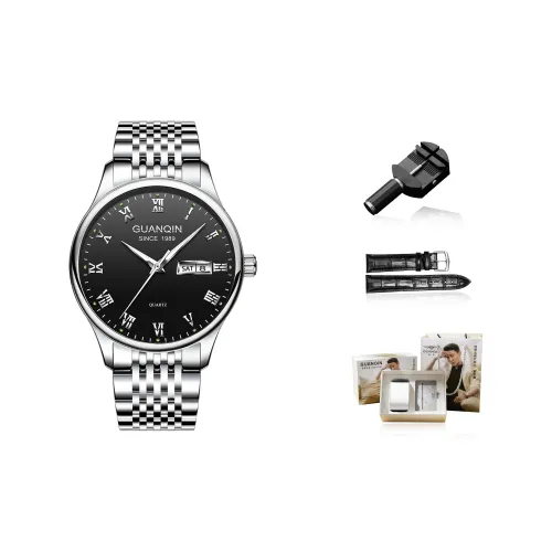 GUANQIN Кварцевый механизм Мужские часы 40 мм Черный