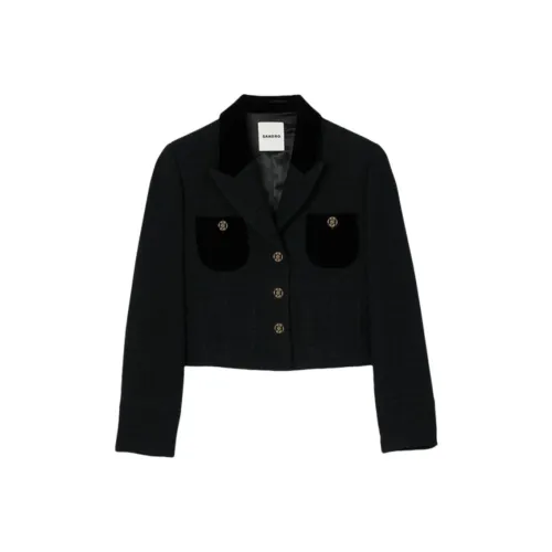 Sandro Куртки и Пальто Женские Черные
