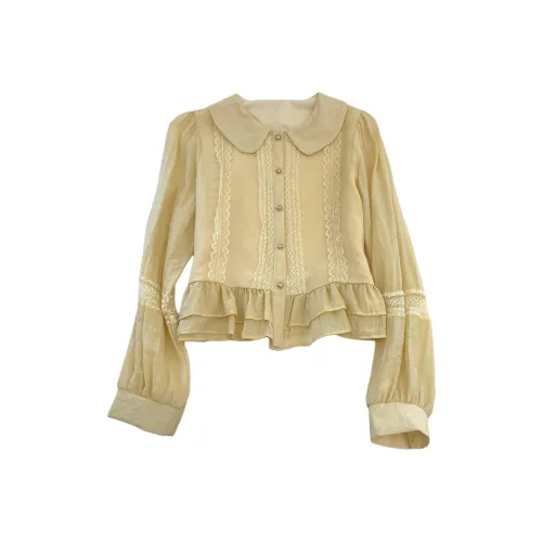 OUBO Желтые Женские Рубашки