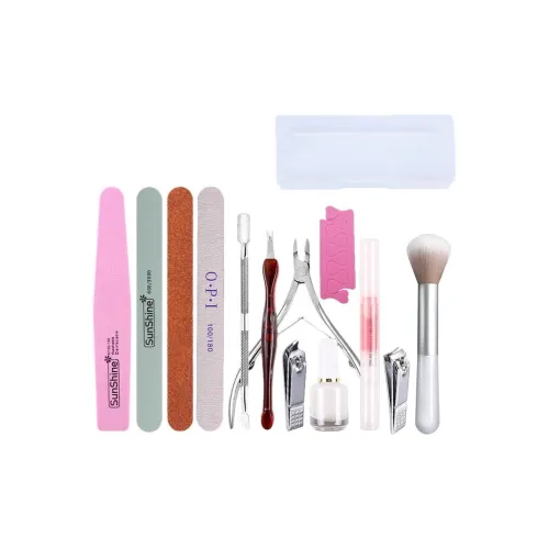 JIXUAN Набор для ухода за ногтями с отшелушивающим эффектом и отделкой 14 предметов