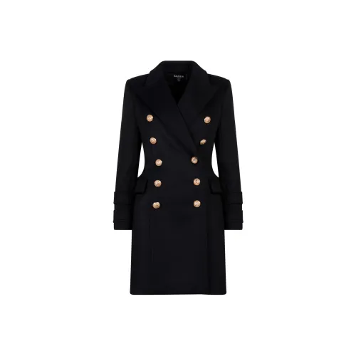 BALMAIN FW22 Пальто Женское Черное