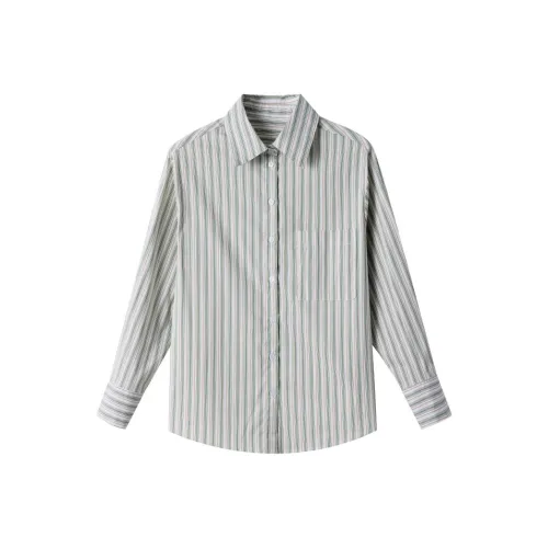 Huagaa Рубашка Женская Зеленая Полосатая