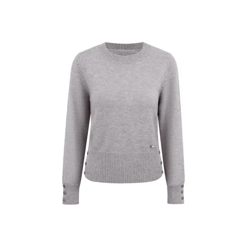 Ariseism Осенний Зимний Внутренний Верх Облегающий крой Свитер Базовый слой Женский