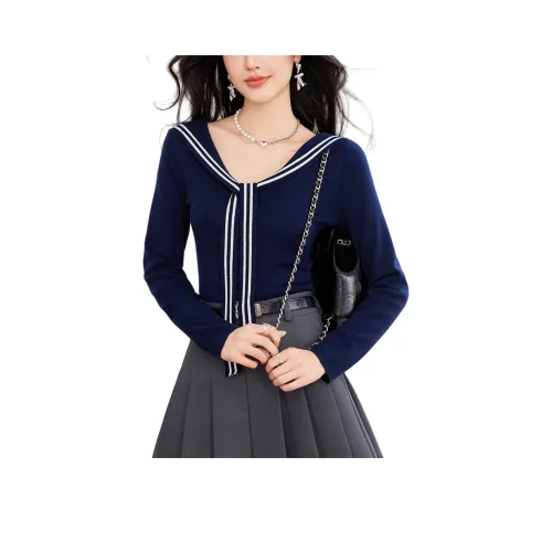 TUSHIFEI Трикотаж Женский Темно-Синий