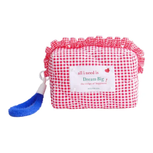 MILO BLISS Лоскутное шитье Клетка Кружево Отделка Косметика Сумка для хранения Портативный