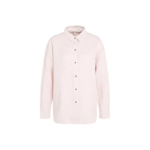 BARBOUR Hampton Relaxed Linen Shirt Women's Pink