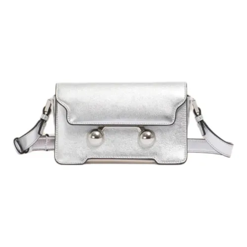 MARNI Trunkaroo Овчина Сумка через плечо Мини Women's Silver