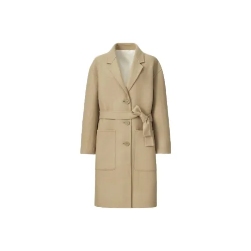 UNIQLO Khaki Женское пальто