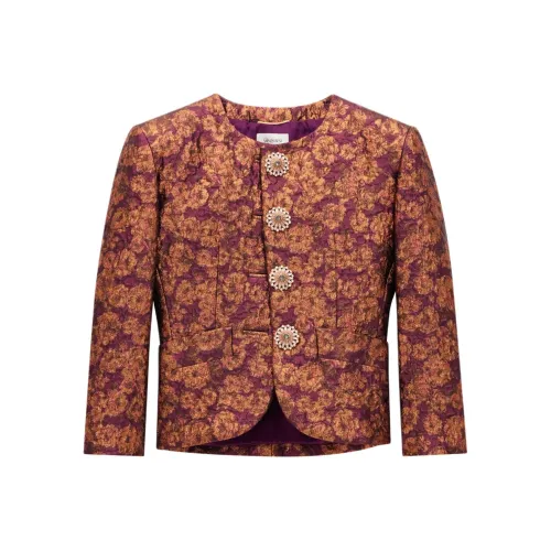 SAINT LAURENT Куртки и пальто Женские Бордо Красный