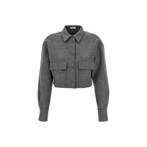 Brunello Cucinelli Серые Женские Куртки