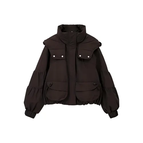 Pit Down Jacket Women's Gray Purple