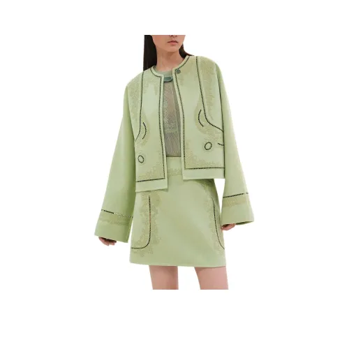 HERMES Куртки и Пальто Женские Зеленые