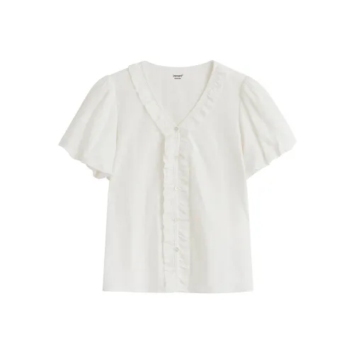 Inman Верхняя подкладка Рубашка Женская Облачный Белый