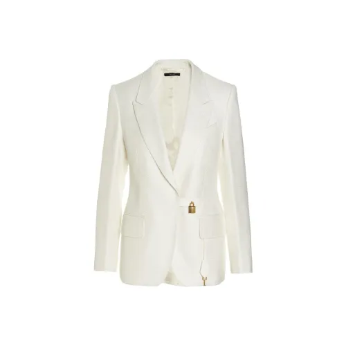 TF FW22 Бизнес-костюм пальто женское экрю