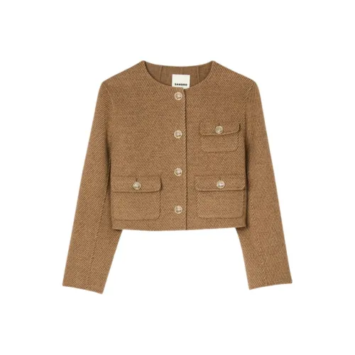 Sandro Куртки и Пальто Женские Коричневый Желтый