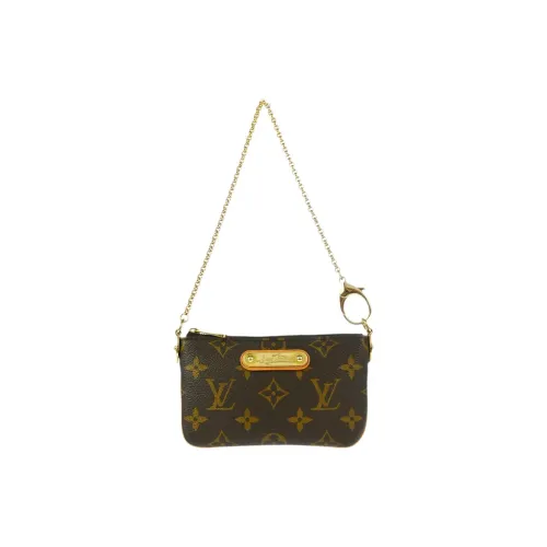 LOUIS VUITTON Холст и кожа Качество Сумка через плечо Маленькая Женская Умбра