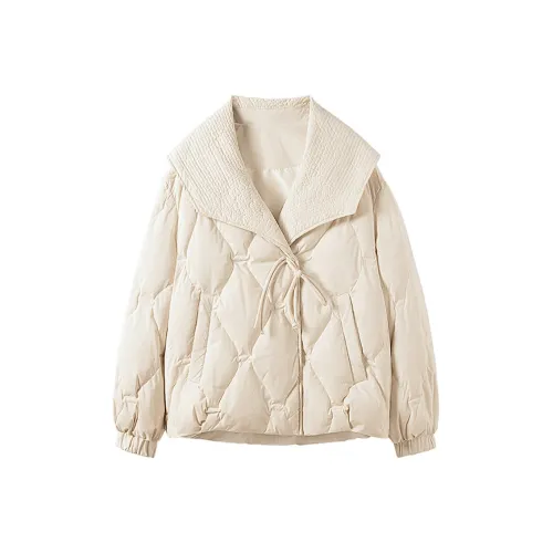 Cypress House Пуховик Женские Ecru