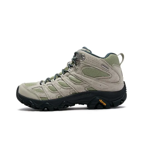 MERRELL MOAB 3 Противоскользящий Устойчивый к износу Водонепроницаемый MID Топ Альпинистская обувь Мужская Светло-серый зеленый
