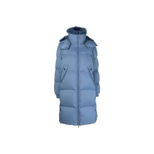 Yves Salomon Пуховик Женский Розовый Синий