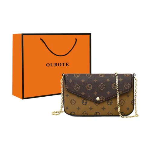 OUBOTE Сумка через плечо из синтетической кожи конверт стандартная женская хаки и кофе
