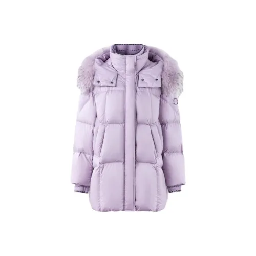 COCOON Пуховик Женский Серый Фиолетовый