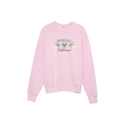 Victoria's Secret Розовый Цвет плюща Флис CREW SWEATSHIRT SOBH Толстовка Женские Весна Орхидея Beverly Hills