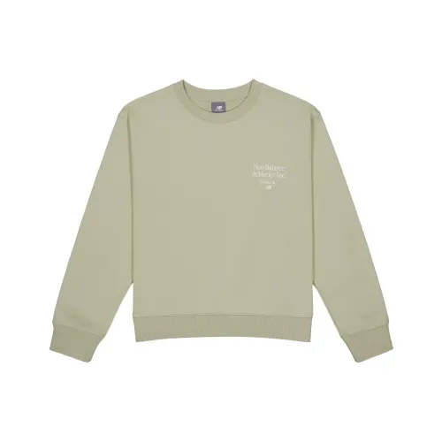 New Balance совместный бренд NBX Круглый вырез Толстовка Sweat Женская Оливковый