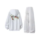 Белый Фотиния Серый Худи + Светлый Фотиния Серый Штаны