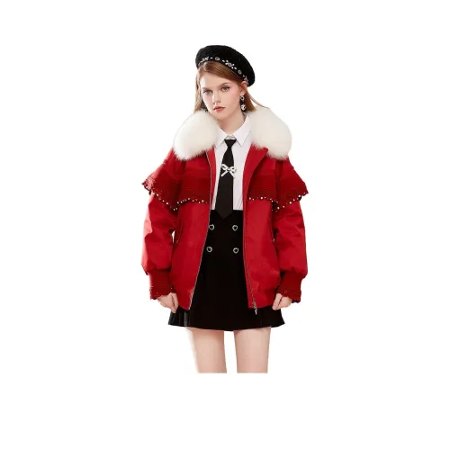 AIVEI Красный Женский Пуховик