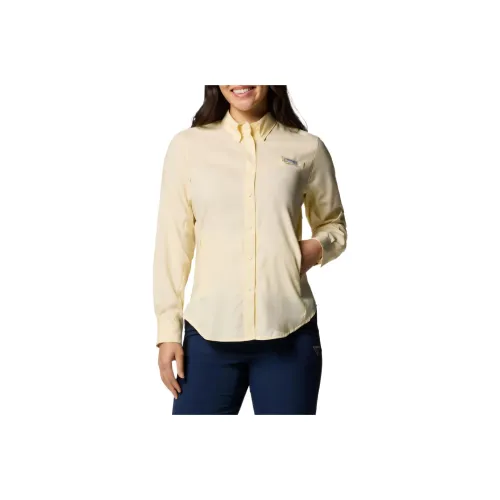 Columbia PFG Tamiami Рубашка Женская Светло-Желтая