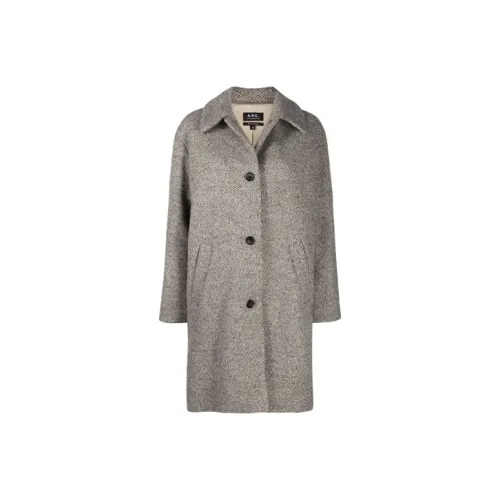 A.P.C Серое Женское Пальто