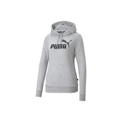 PUMA Essentials Logo Hoodie Hoodie Women's Gray
