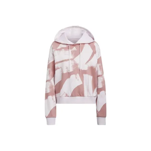 Adidas Essentials с принтом расслабленный худи женский розовый