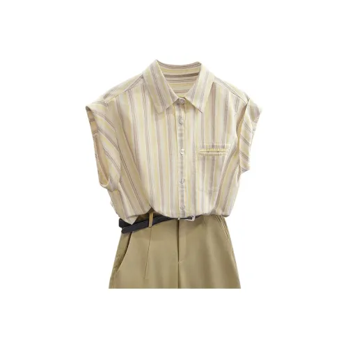 Cypress House Рубашка Женская Желтая с Полосками