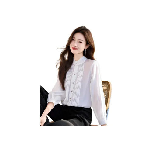 Love Elaine Весенний Осенний Рубашка Свободного кроя Женская