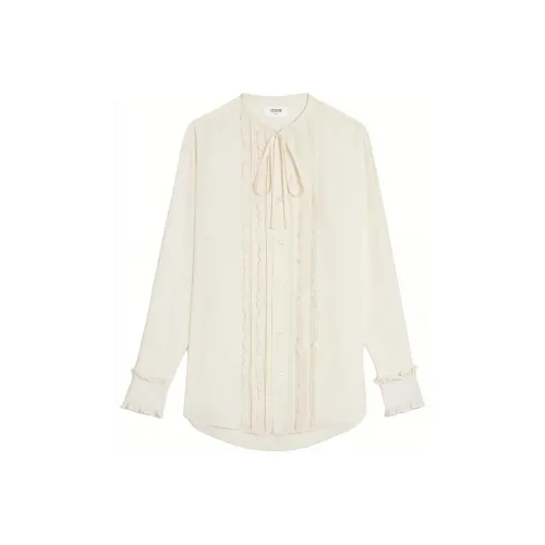 CELINE Сливочный Женские Рубашки