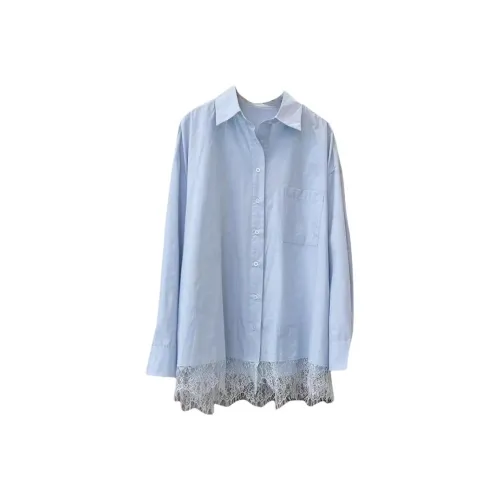 PLAY BUSH Синие Женские Рубашки