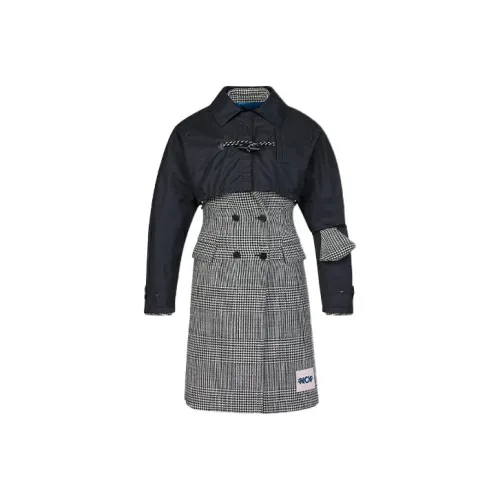 MCM Женское пальто черно-серого цвета