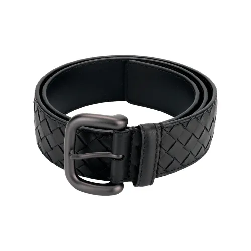 Bottega Veneta Ремни из коровьей кожи Мужской Черный Ширина 4CM