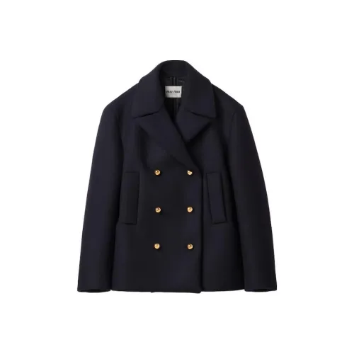 MIU MIU FW23 Пальто Женское Темно-синий
