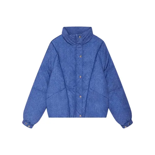 DKNY Пуховик Женский Средний Джинсовый Синий