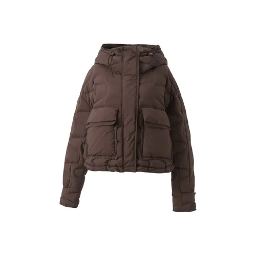 3COLOUR Пуховик Женский Фундуковый Коричневый
