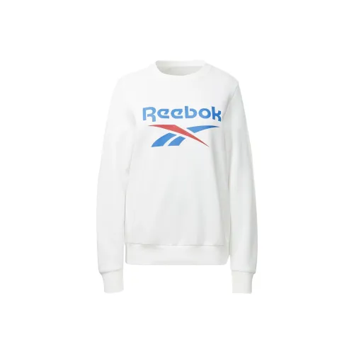 Reebok Identity Big Logo Флис Свитшот Женская Белый