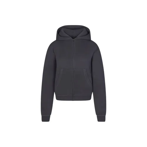 SKIMS Модал French Terry Классический ZIP UP Толстовка Толстовка Женские Пепельный Пепельный