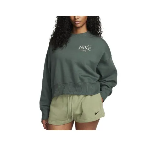 Свитшот Nike Sportswear Phoenix Fleece женский винтажный зеленый