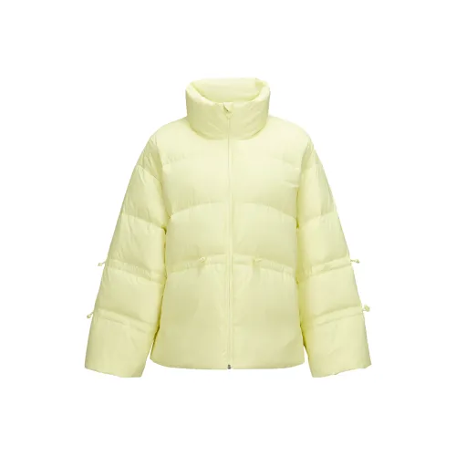 Skechers Пуховик Женский Кремовый Желтый